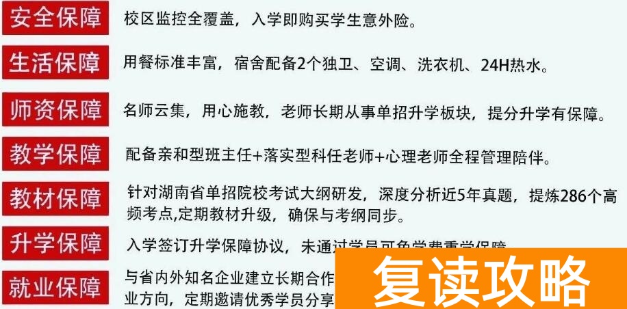湖南潇湘单招复读集训2026招生简章